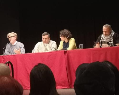 Acto de presentación del Hermanamiento con los alcaldes de Belén y Zaragoza e Ibrahim Abiat