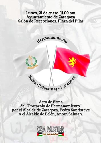 cartel Hermanamiento-Zaragoza-Belén